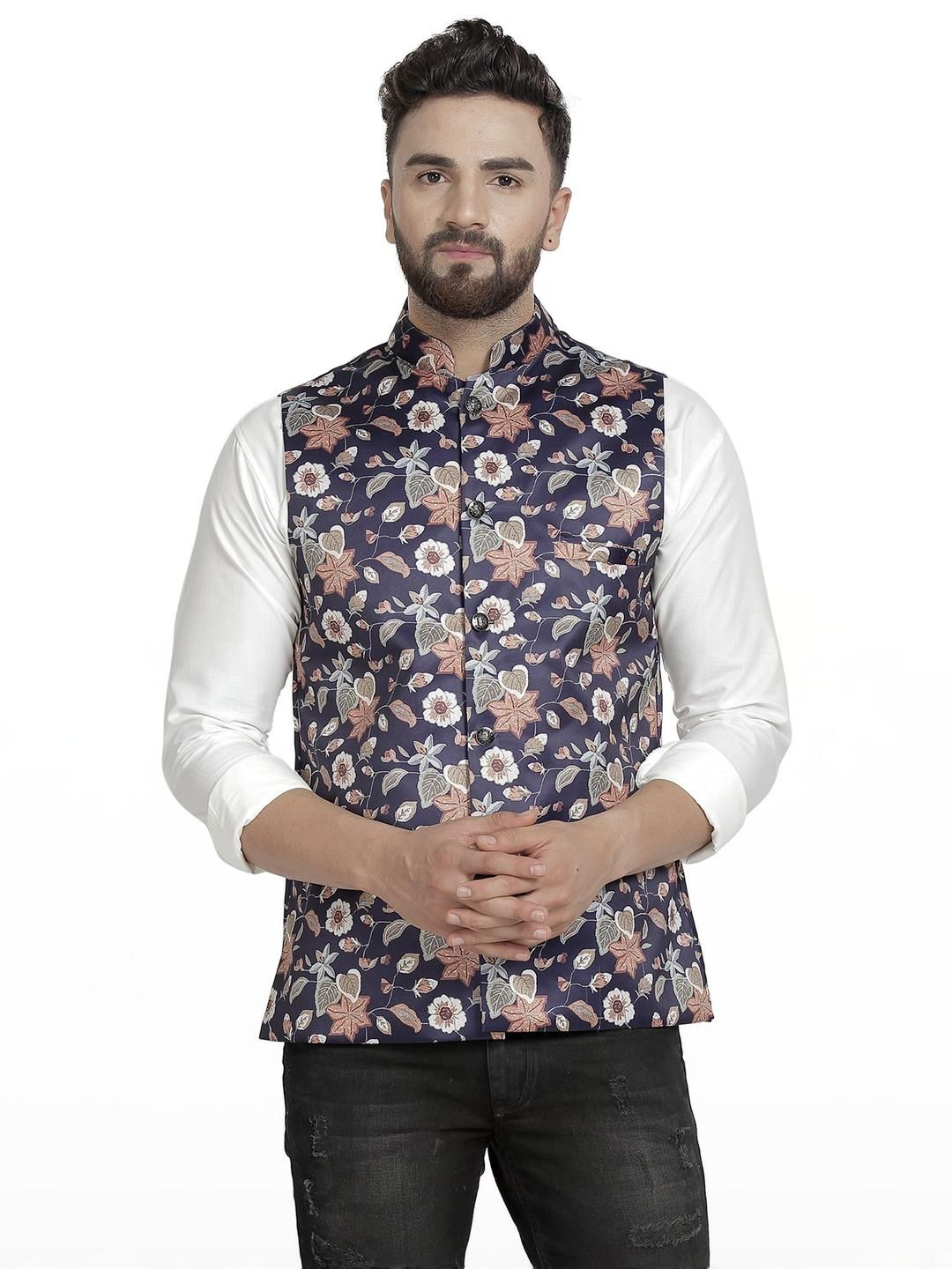 B BEN Sleeveless Printed Men Jacket ()