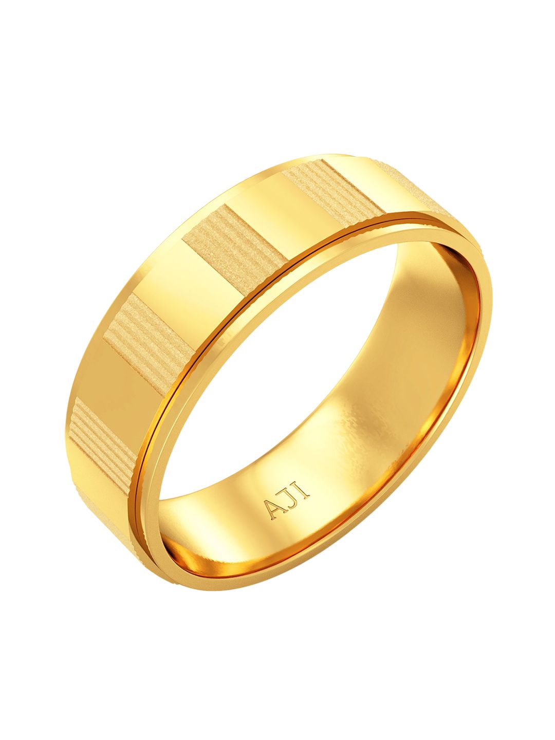 Buy Joyalukkas Men 22 Kt Yellow Gold Opulent Stripe Texture Ring