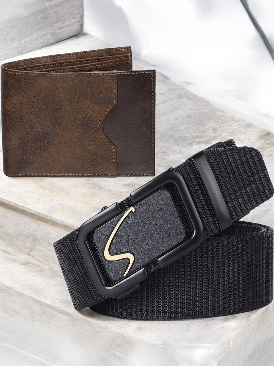 Metronaut Men Wallet and Belt Accessory Gift Set