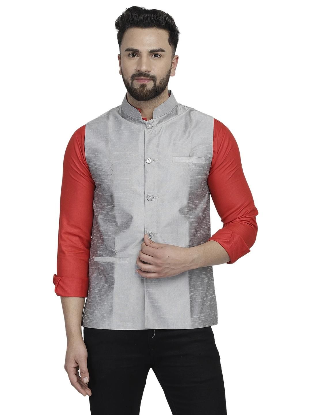 B BEN Sleeveless Self Design Men Jacket ()