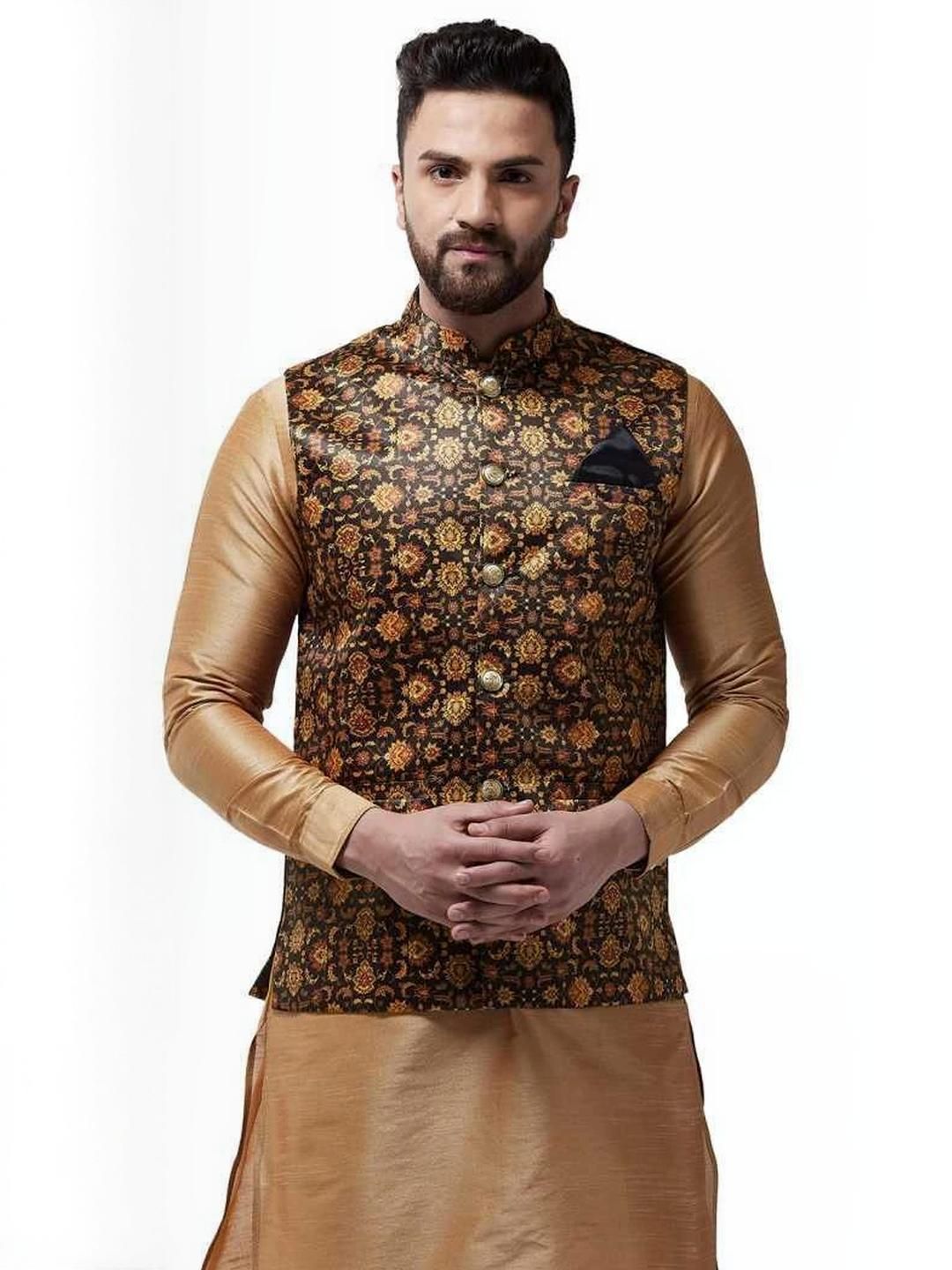 B BEN Sleeveless Self Design Men Jacket ()