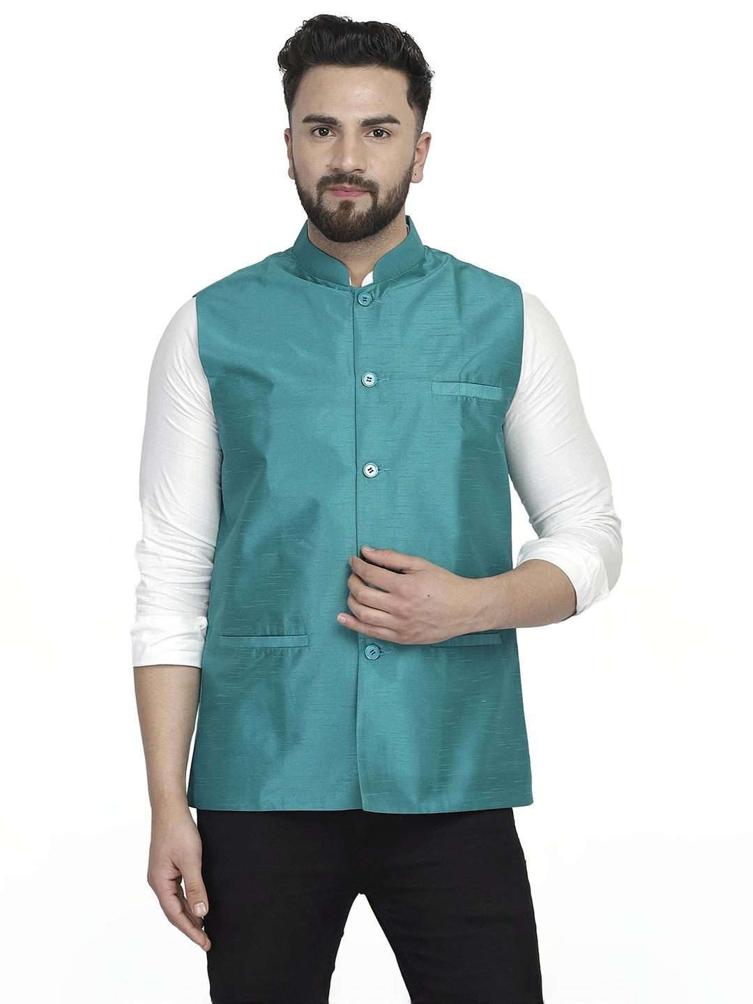 B BEN Sleeveless Self Design Men Jacket ()