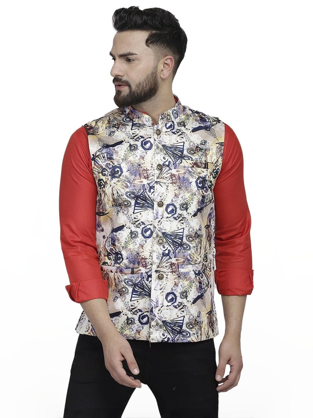 B BEN Sleeveless Printed Men Jacket ()