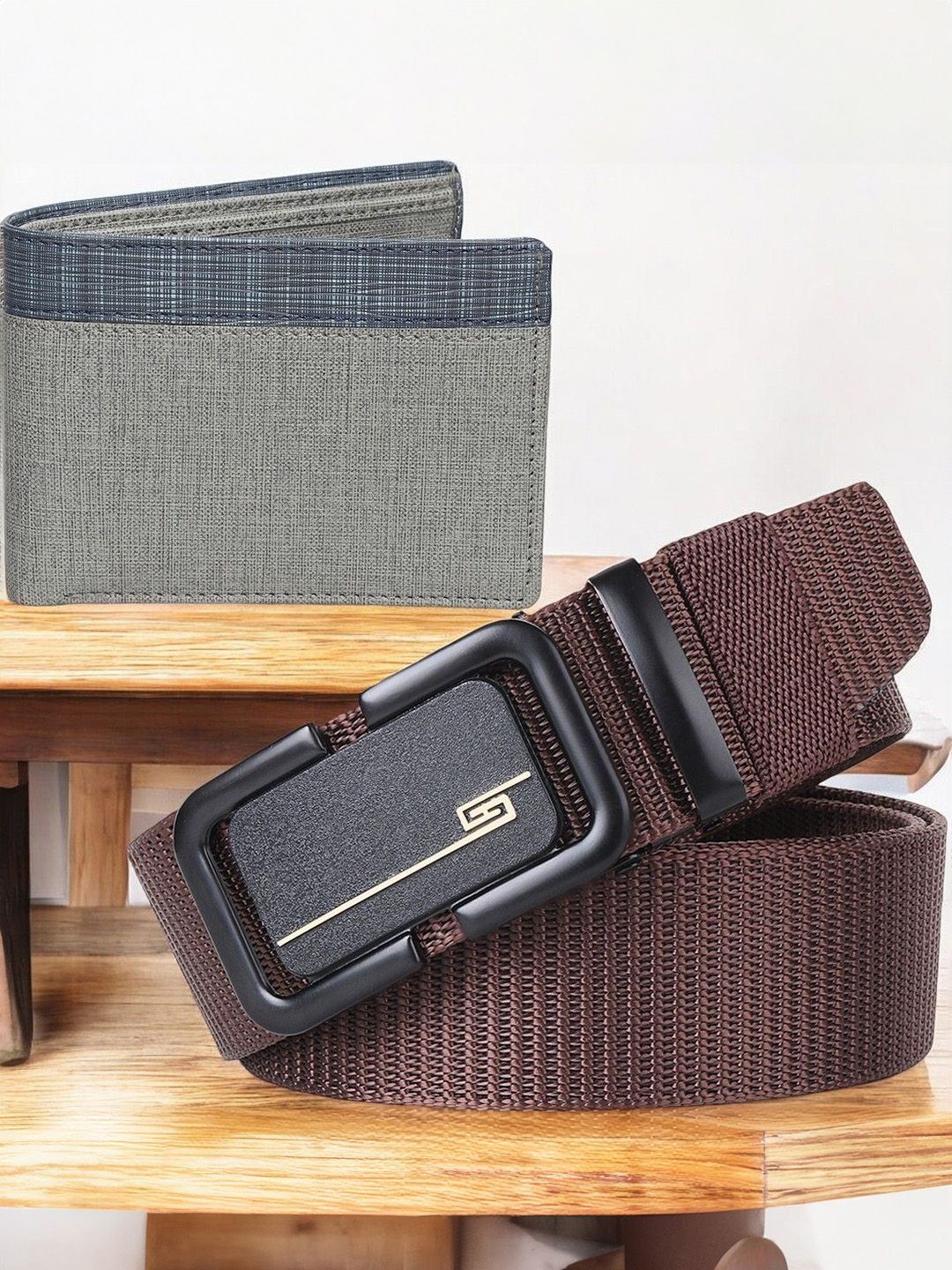 Metronaut Men Wallet and Belt Accessory Gift Set