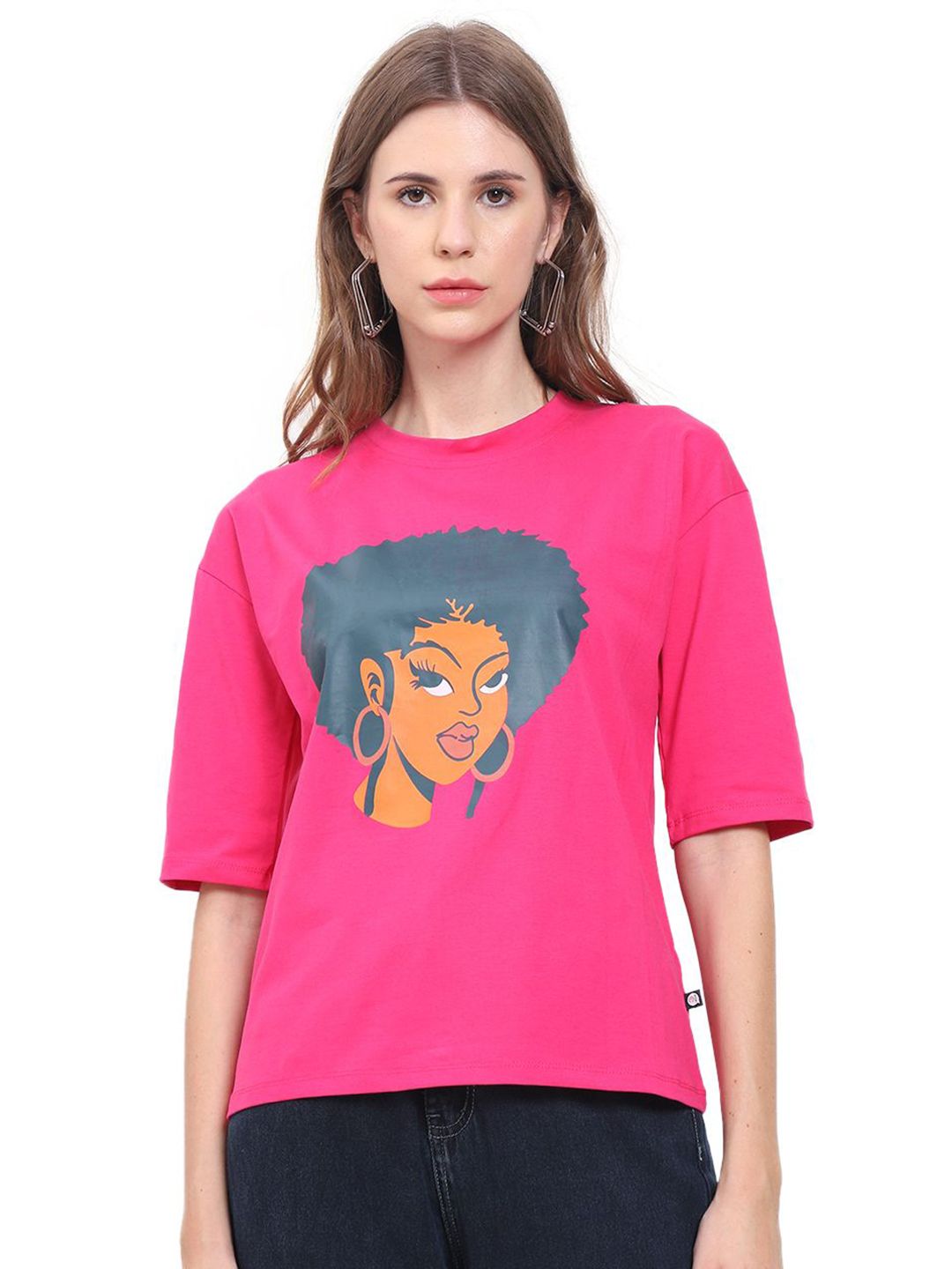 God's Club Women Printed Cotton T-shirt