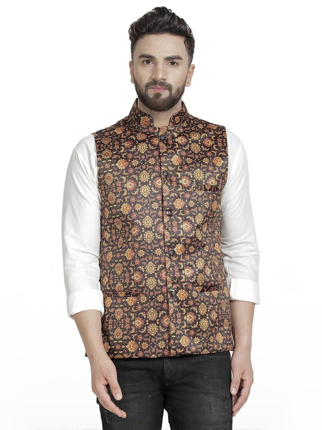 B BEN Sleeveless Printed Men Jacket ()