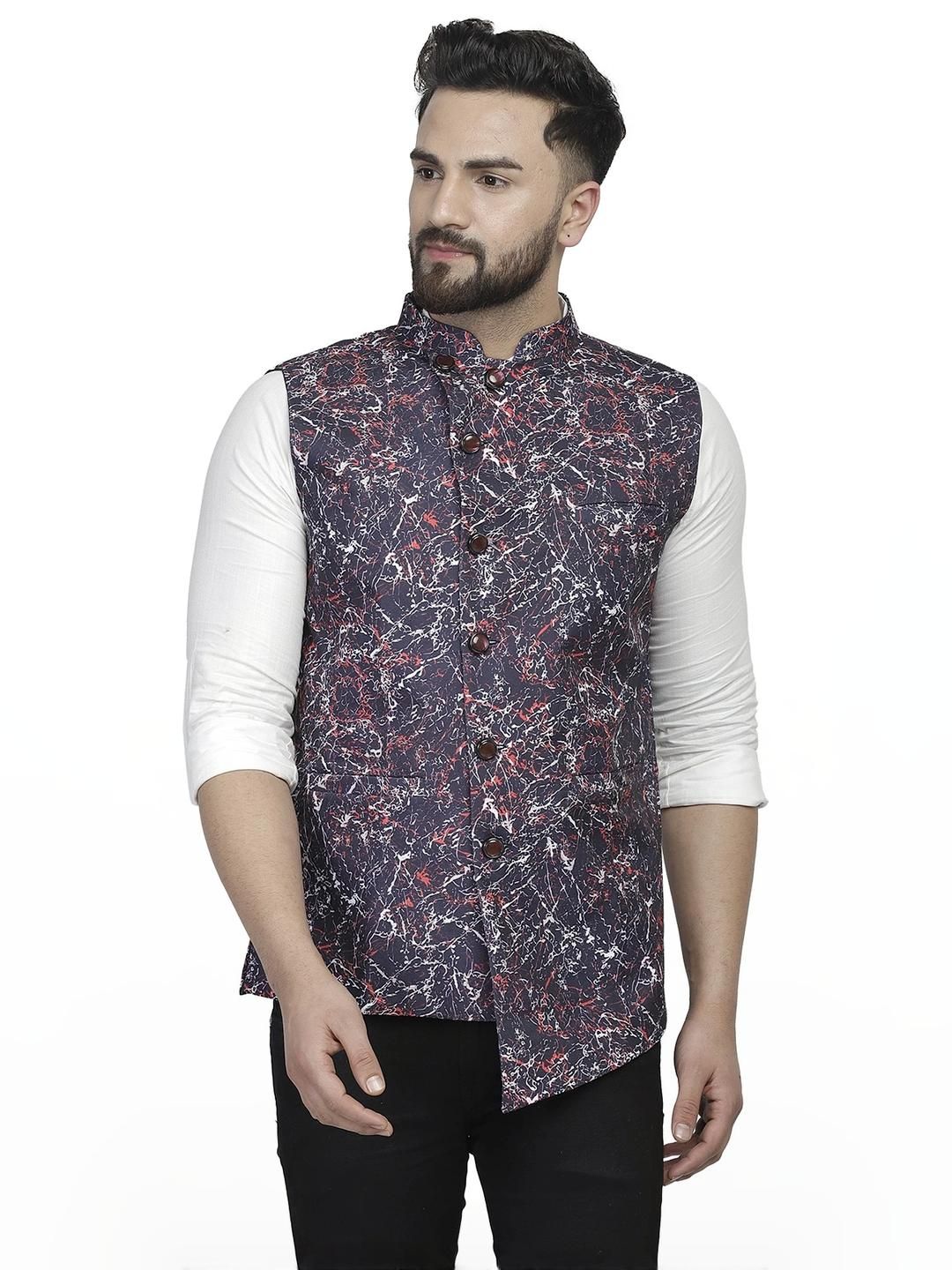 B BEN Sleeveless Printed Men Jacket ()