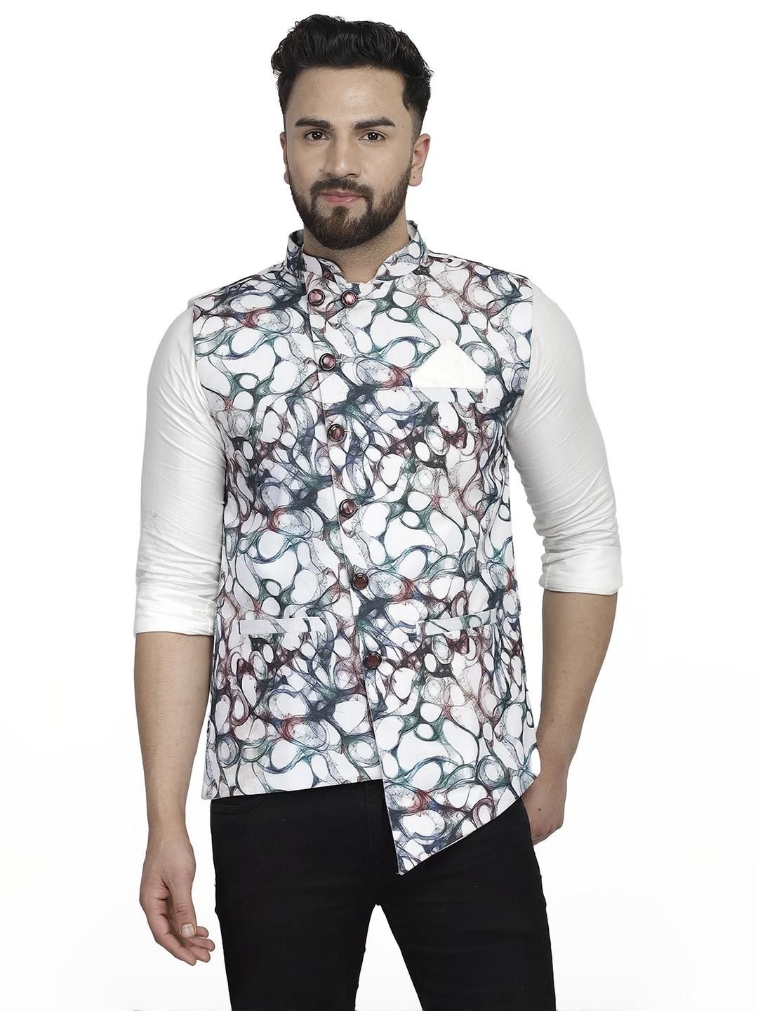 B BEN Sleeveless Printed Men Jacket ()