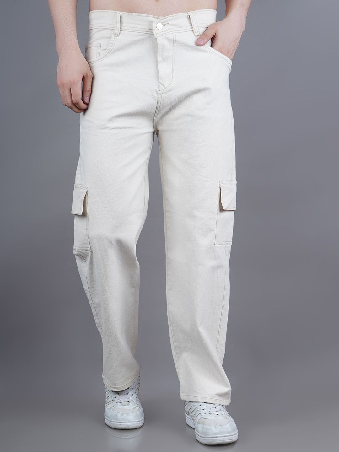 Moda Rapido Men Classic Mid-Rise Stretchable Baggy Jeans