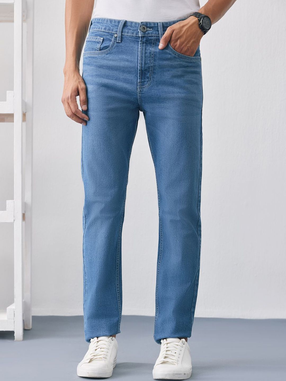 UNSTD Men Regular Fit Stretchable Denim Jeans
