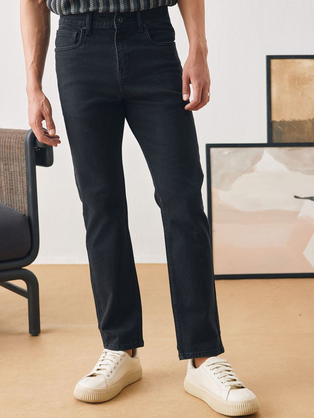 UNSTD Men Regular Fit Stretchable Denim Jeans