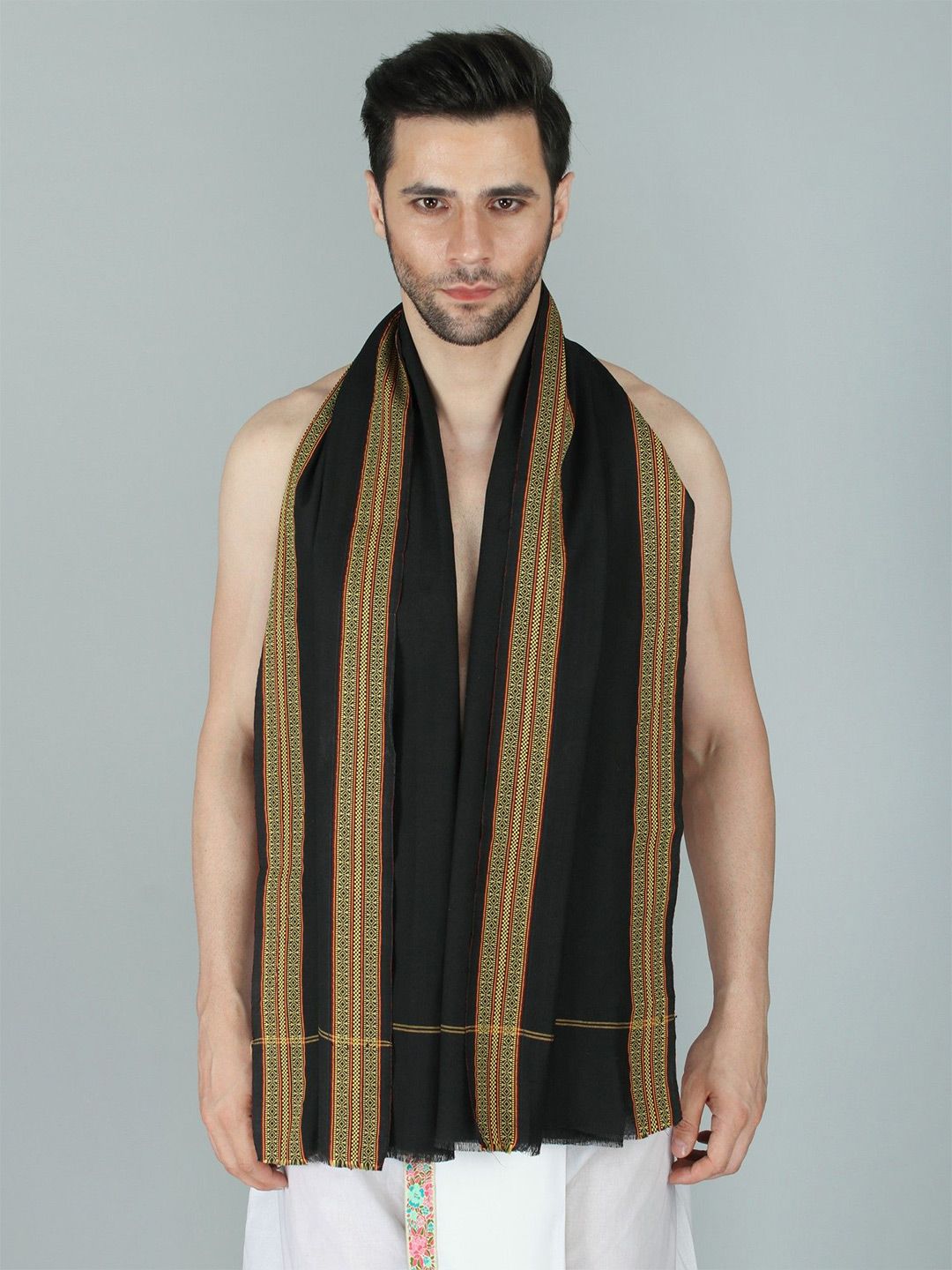 Exotic India Woven Design Zari Angavastram