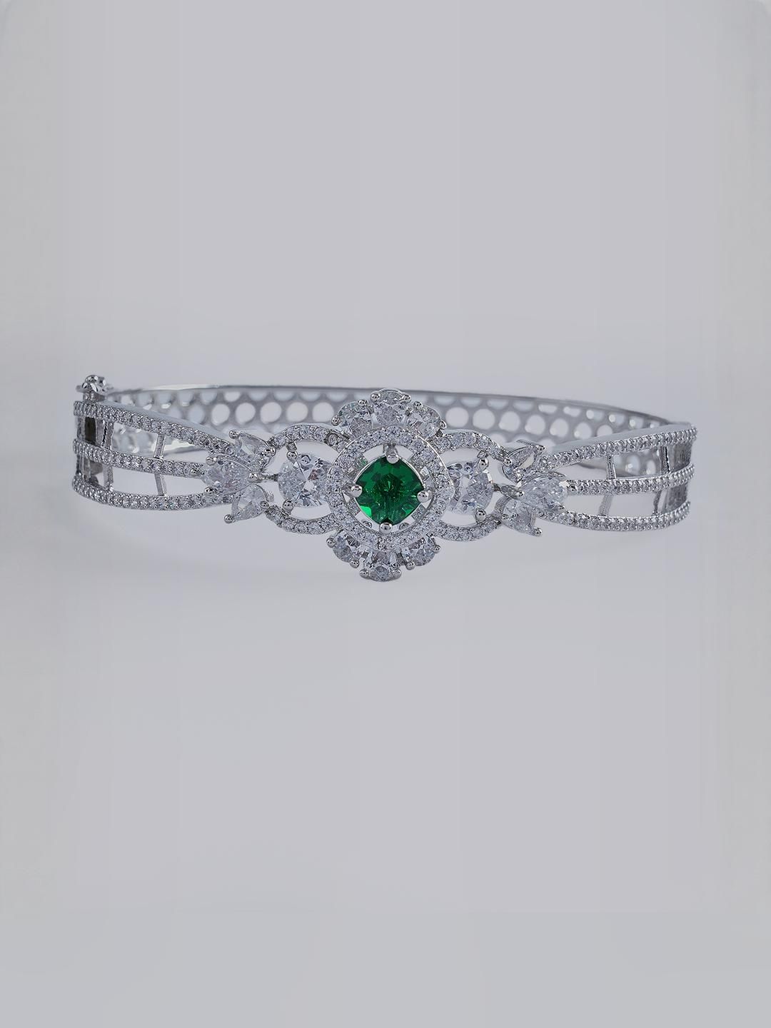 KAYRAH Women Silver-Plated Kada Bracelet