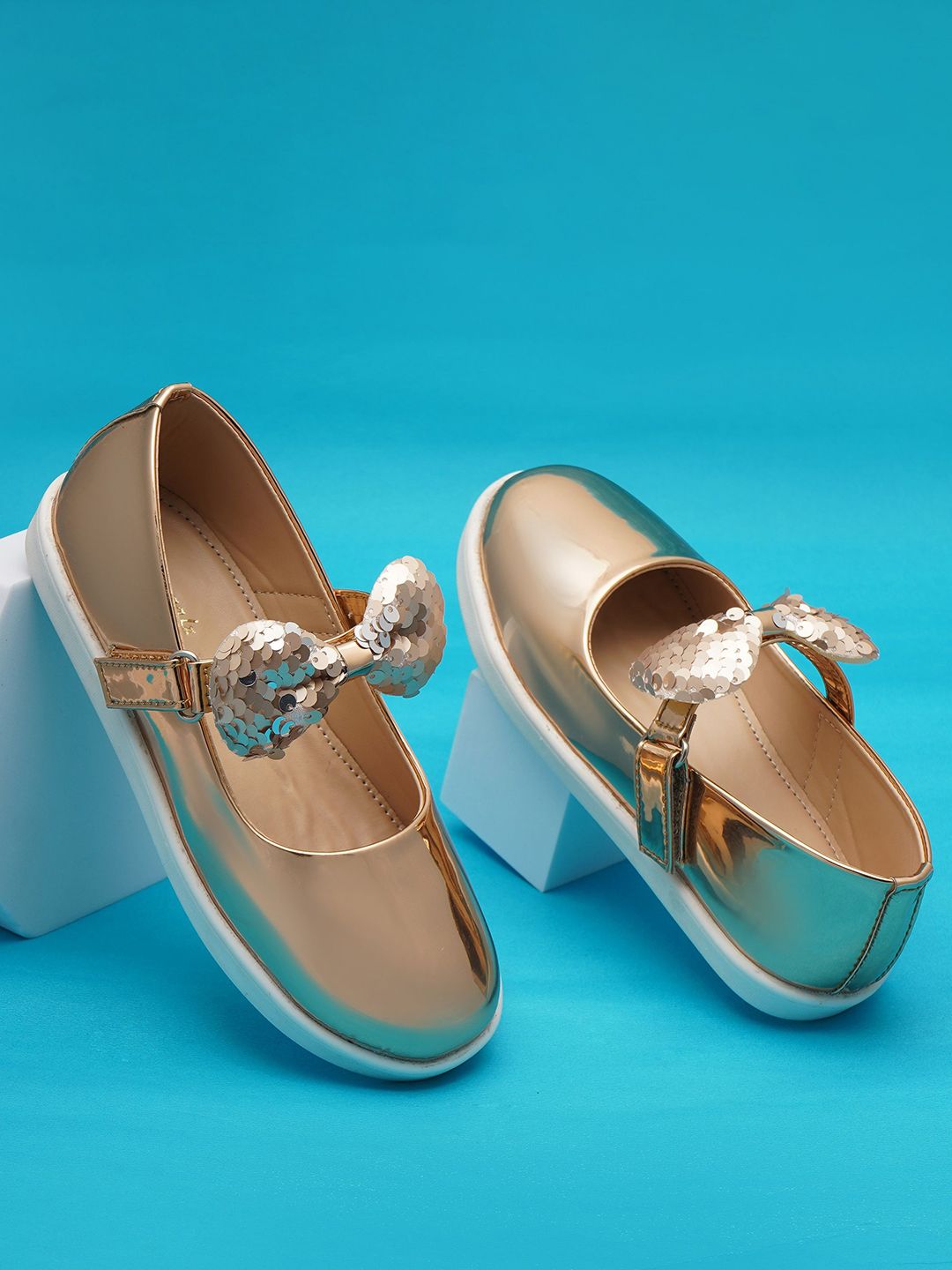 BOYZ N GALZ Girls Embellished Party Bows Flats