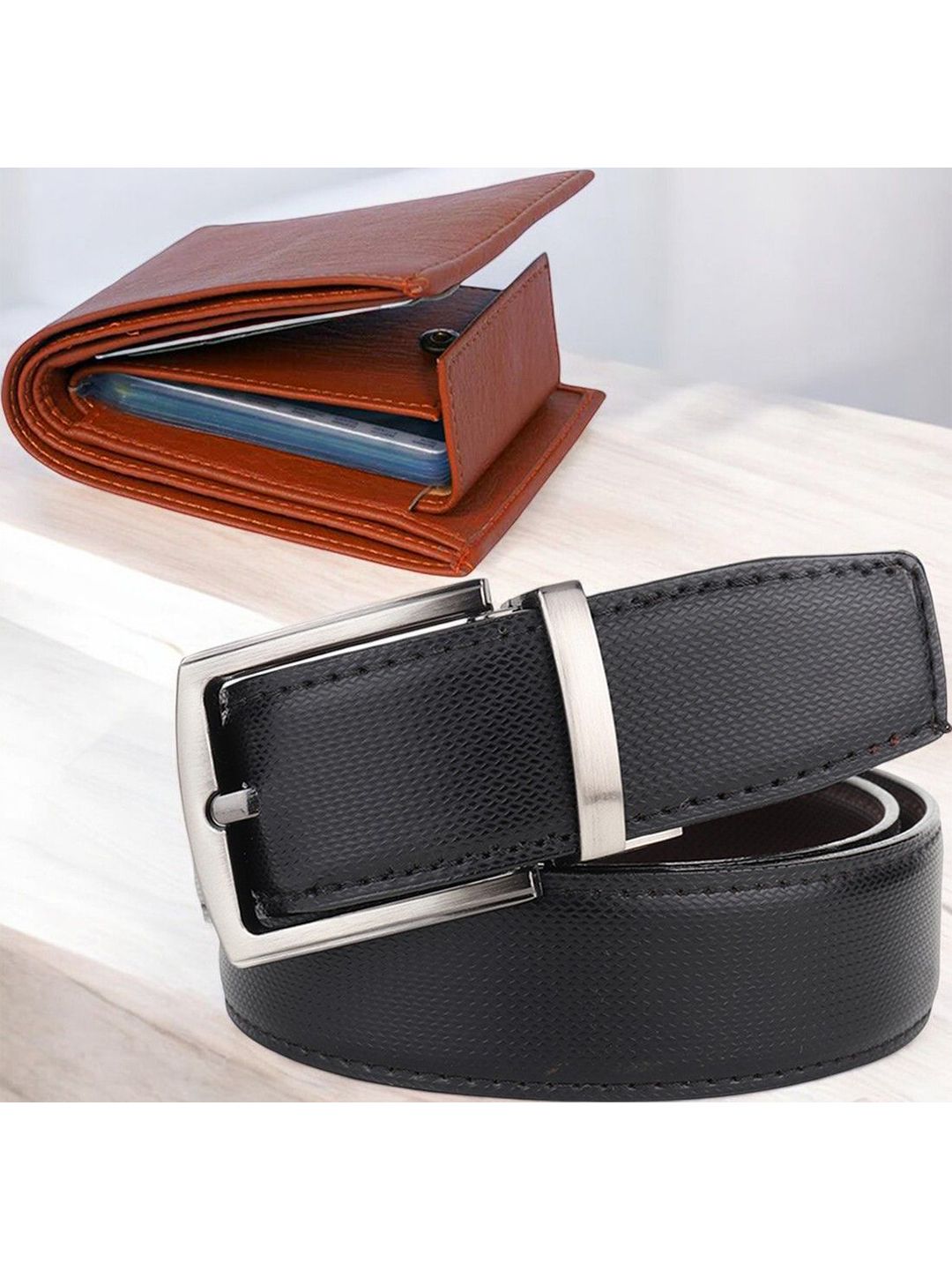 Provogue Men Wallet and Belt Accessory Gift Set