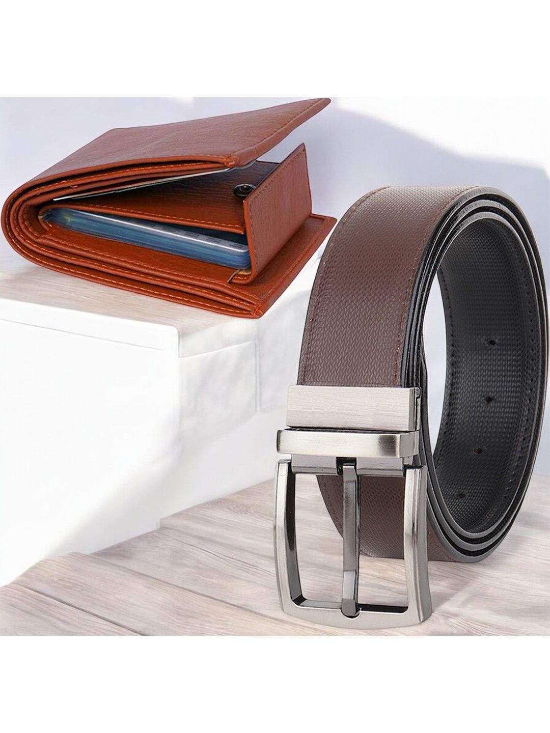 Provogue Men Wallet and Belt Accessory Gift Set