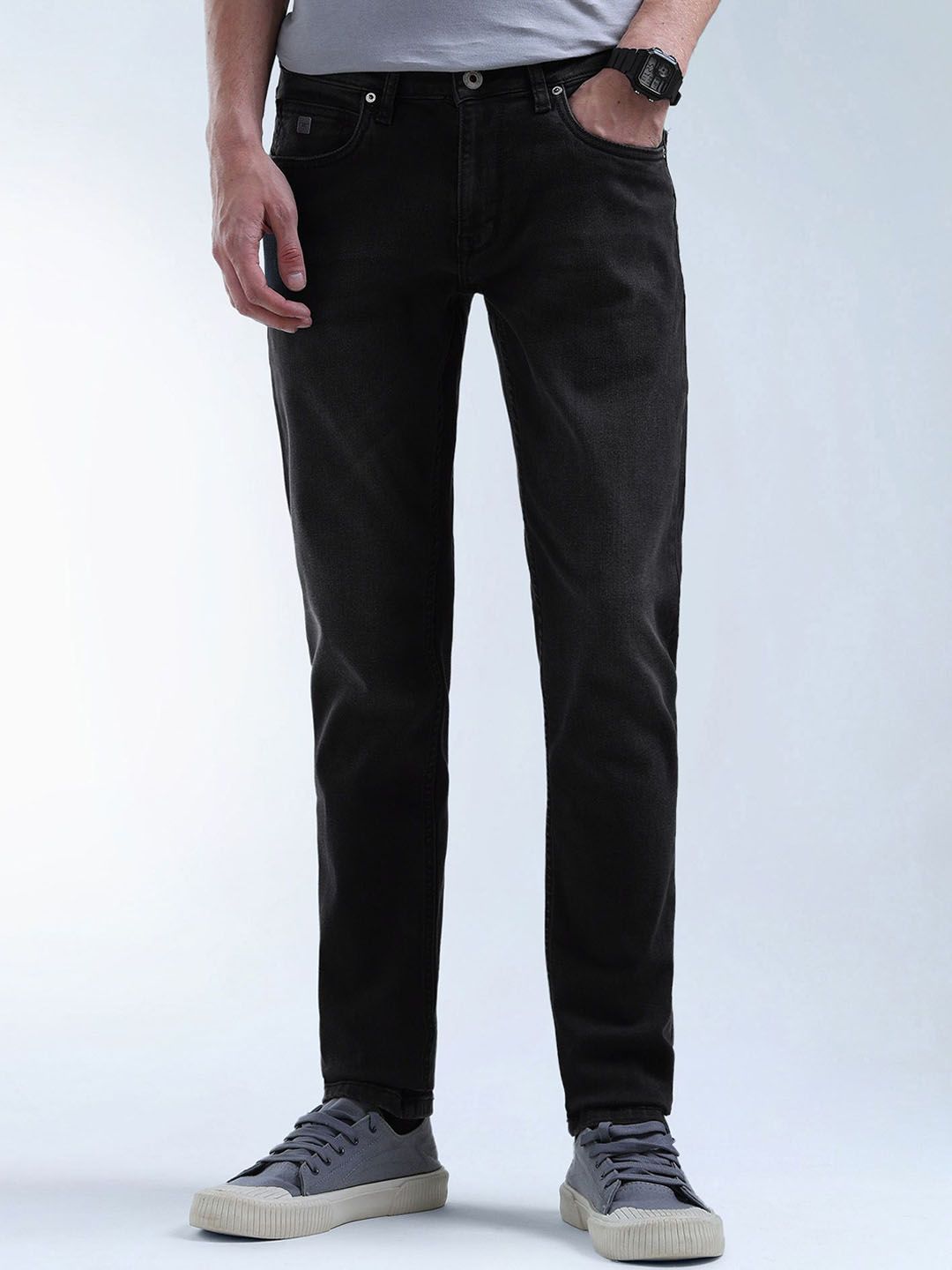 Flying Machine Men Slim Fit Mid-Rise Heavy Fade Stretchable Cotton Jeans