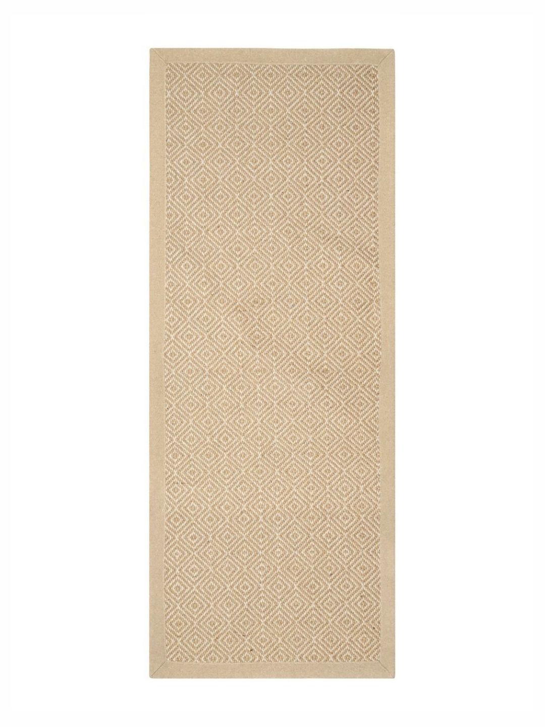 Saral Home Beige Printed Anti-Slip Floor Cotton Runner