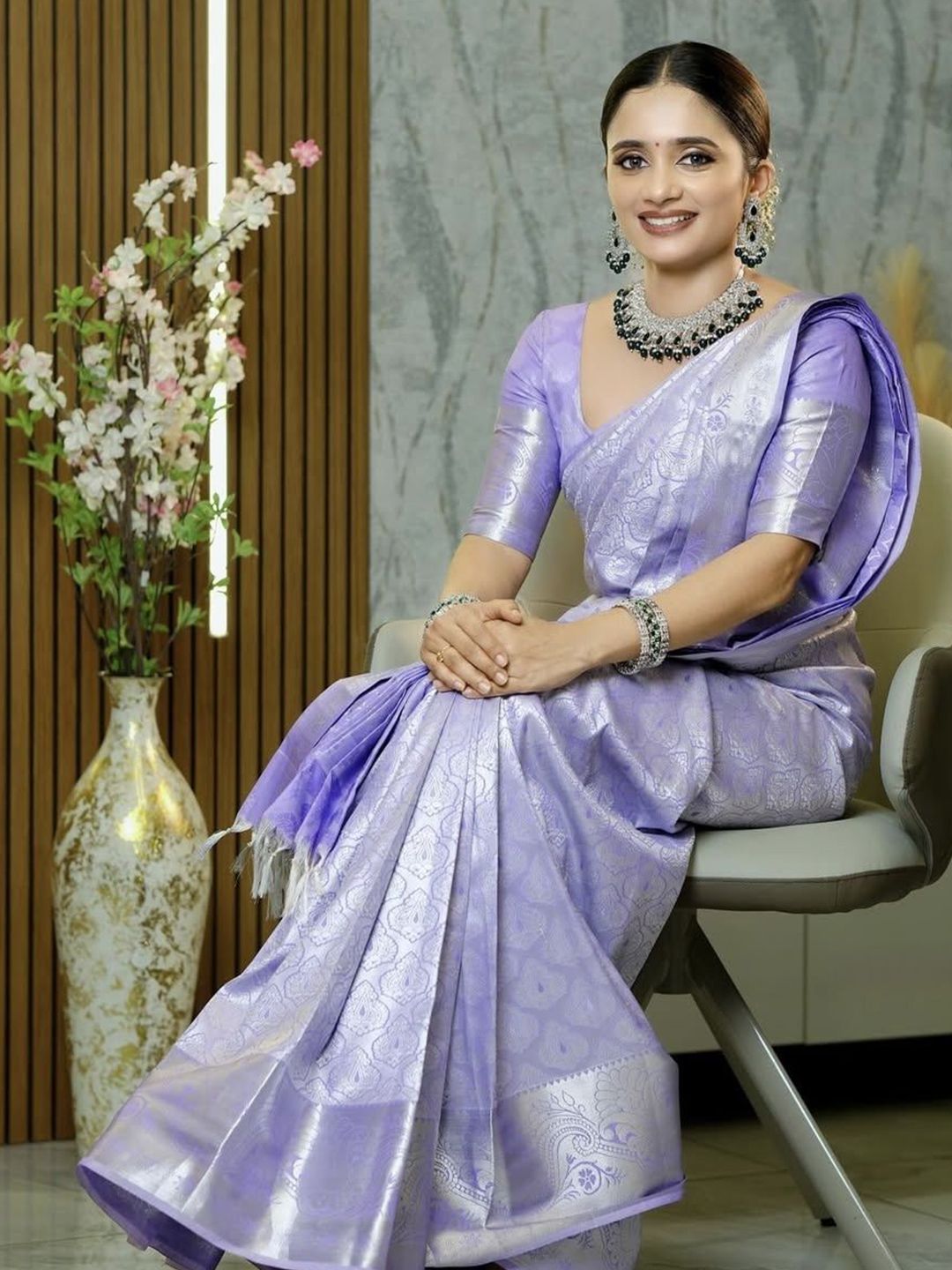 Shriyangan Woven Design Zari Pure Silk Kanjeevaram Saree Price in India