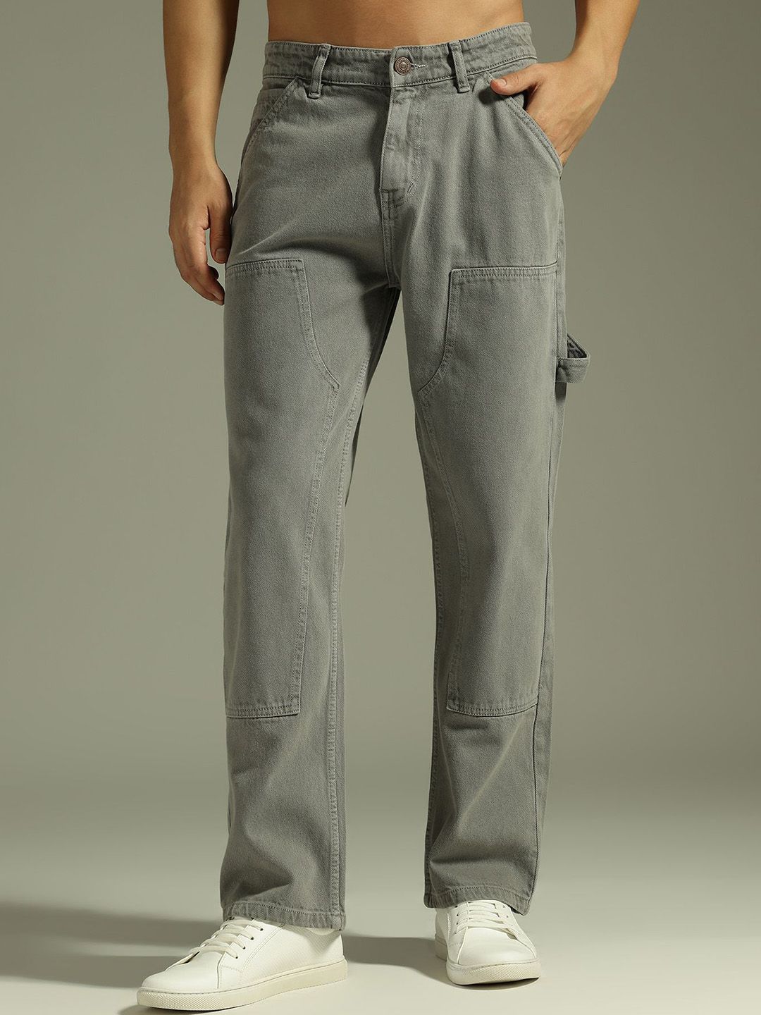 DENNISON Men Baggy Fit Carpenter Jeans