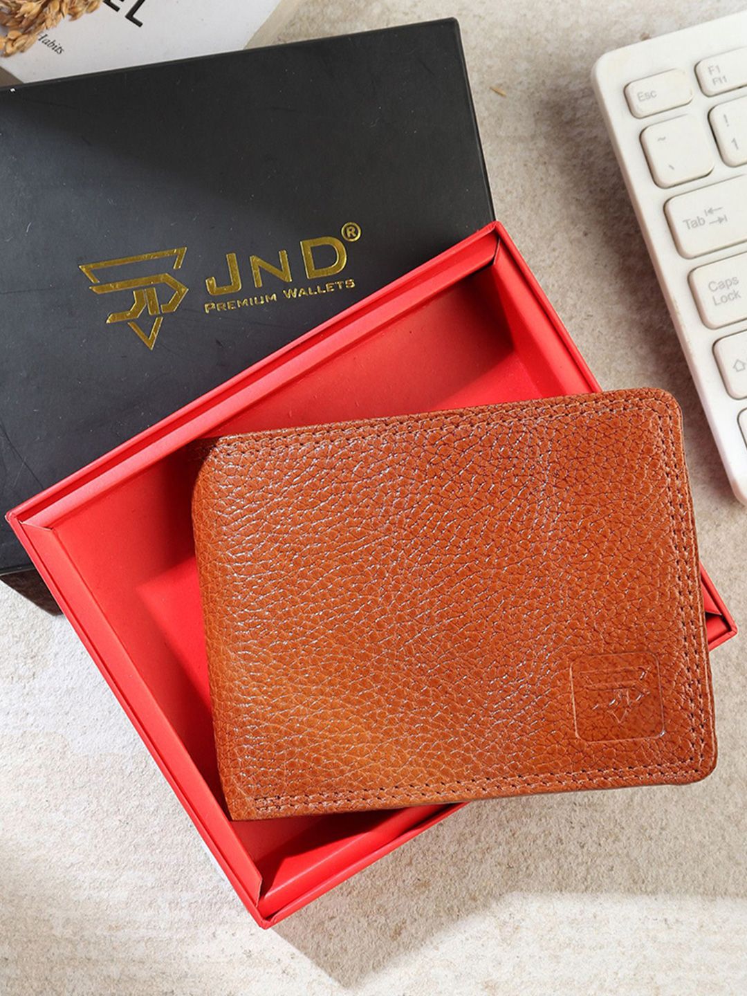 JND Men Textured 2 Two Fold Wallet
