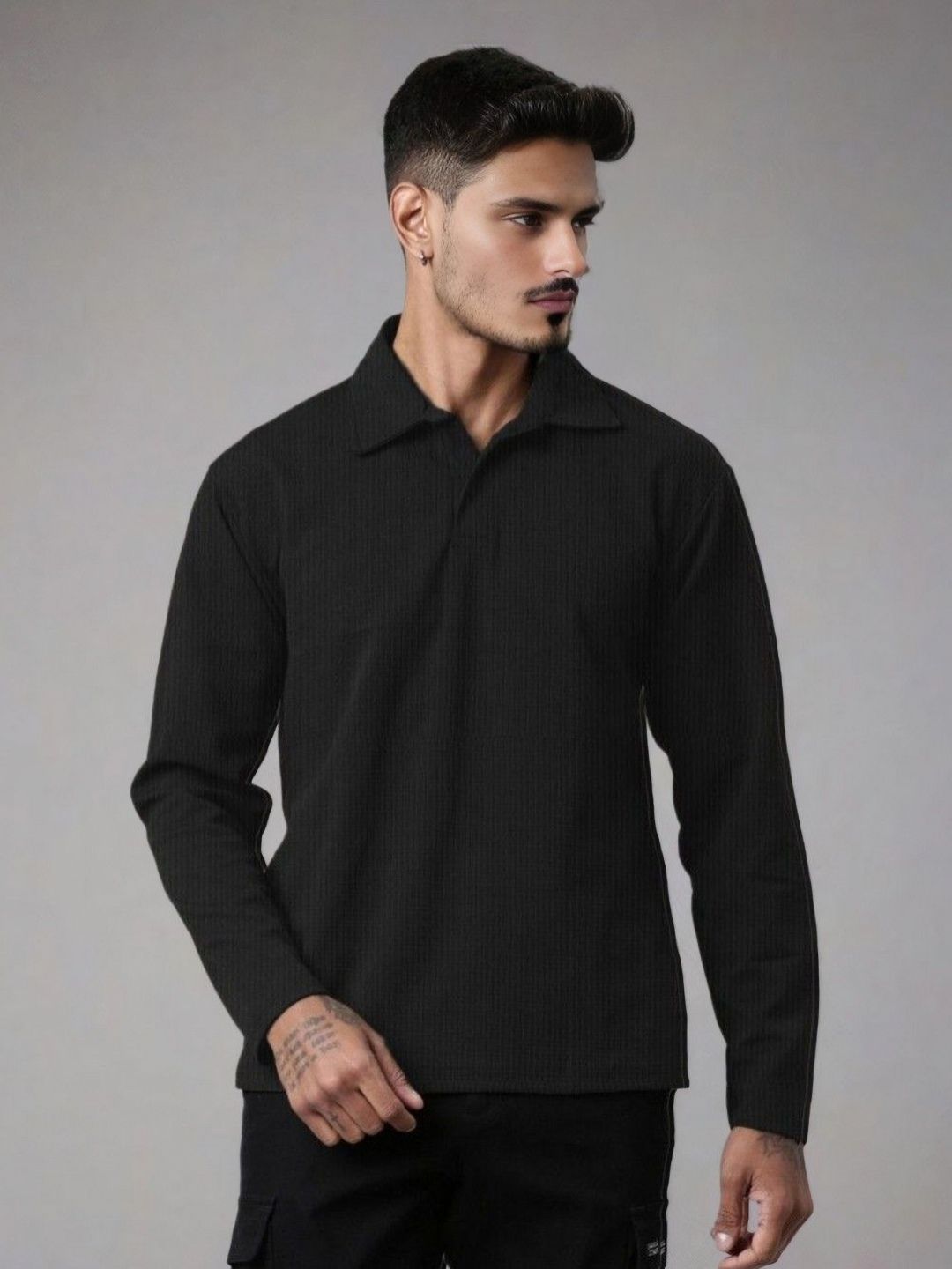 Moda Rapido Men Solid Polo Collar T-shirt