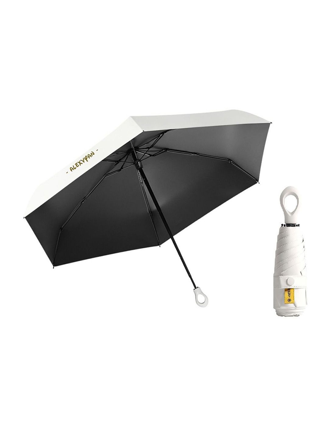 Buy Alexvyan White Manual 2 Fold Umbrella - Umbrellas for Unisex
