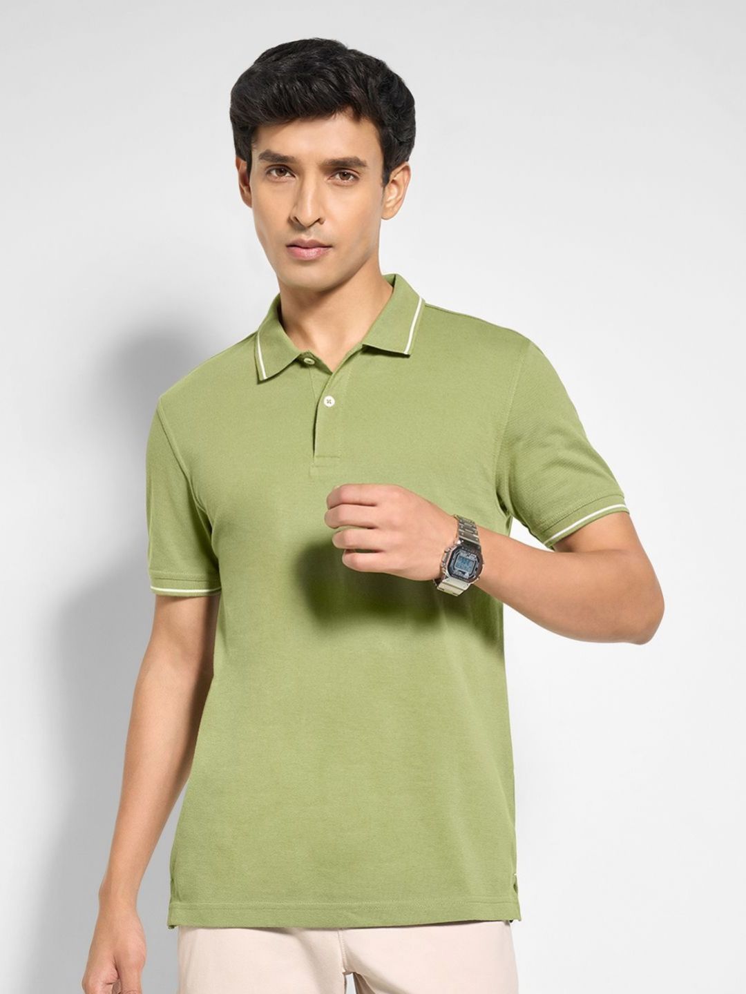 Peregrine by Pantaloons Polo Collar Slim Fit Pure Cotton T-shirt