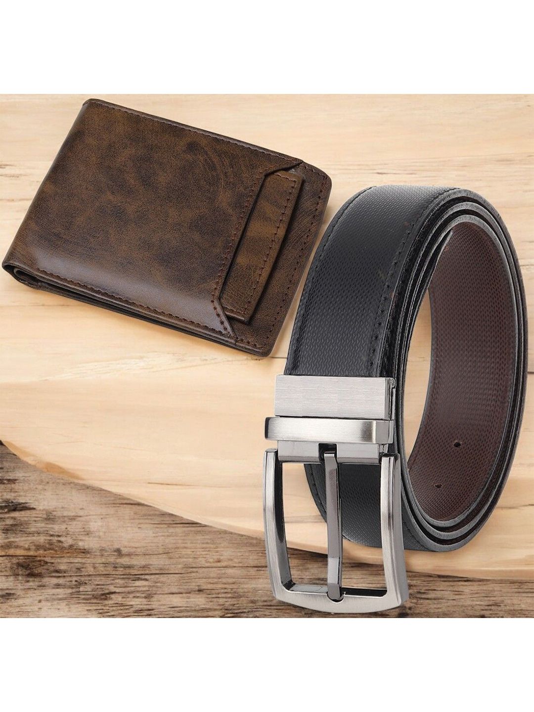 Provogue Men Wallet and Belt Accessory Gift Set