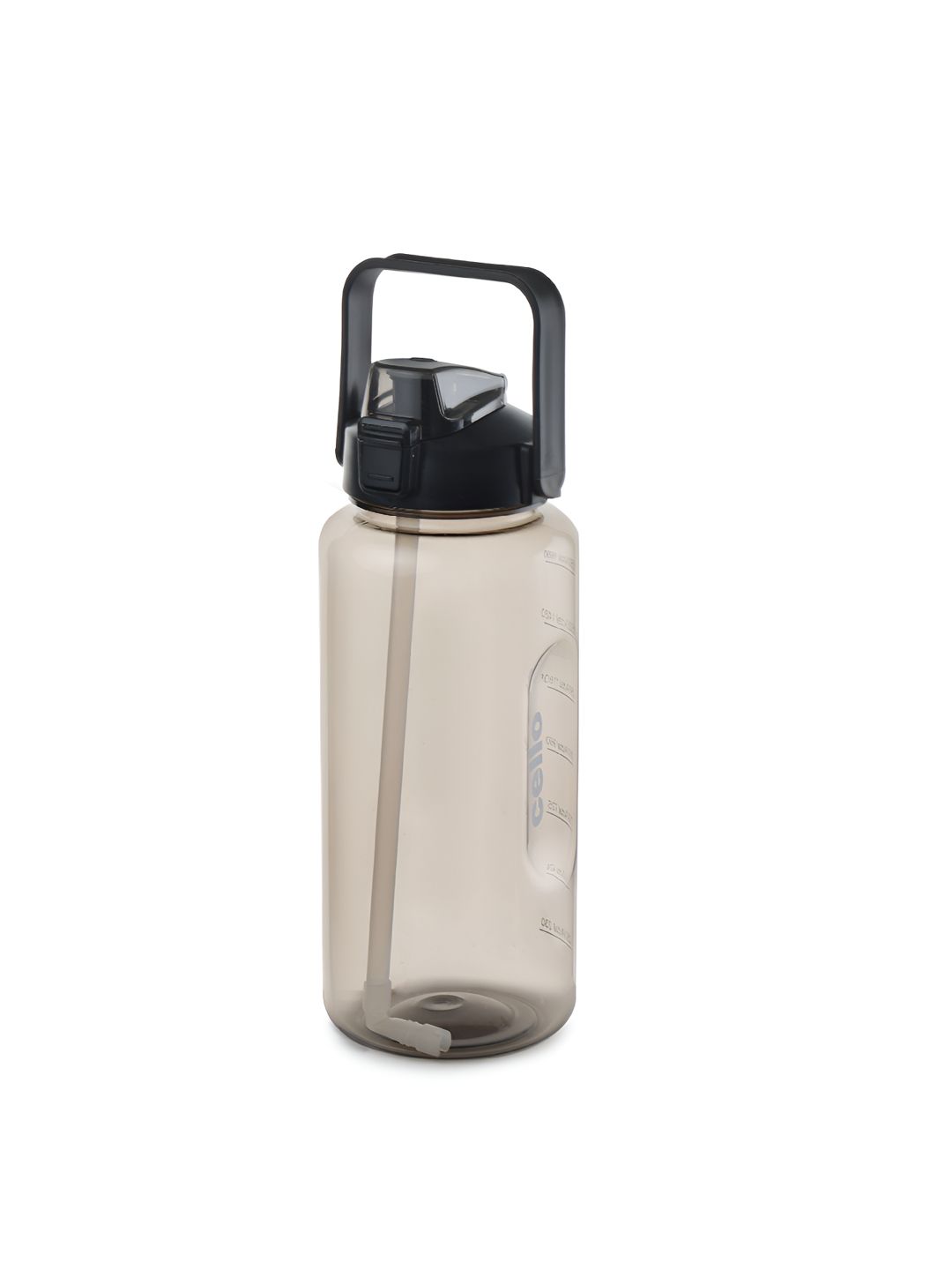 Cello Black Single Plastic Solid Water Bottle-2080ml