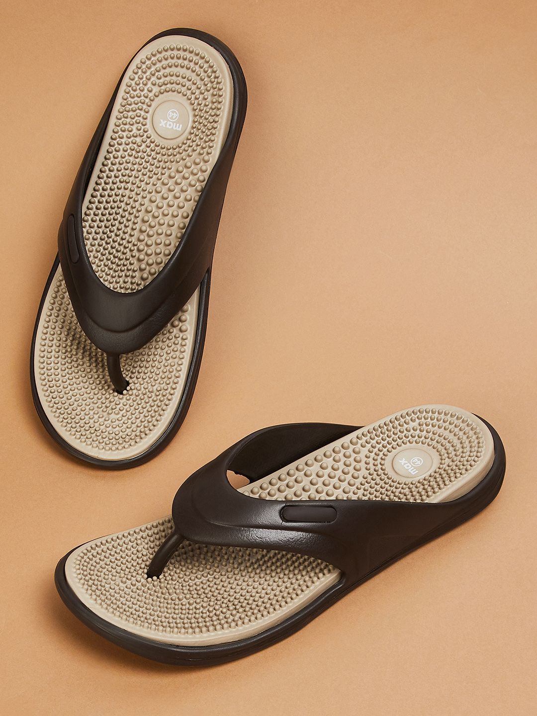 max Men Self Design Thong Flip-Flops