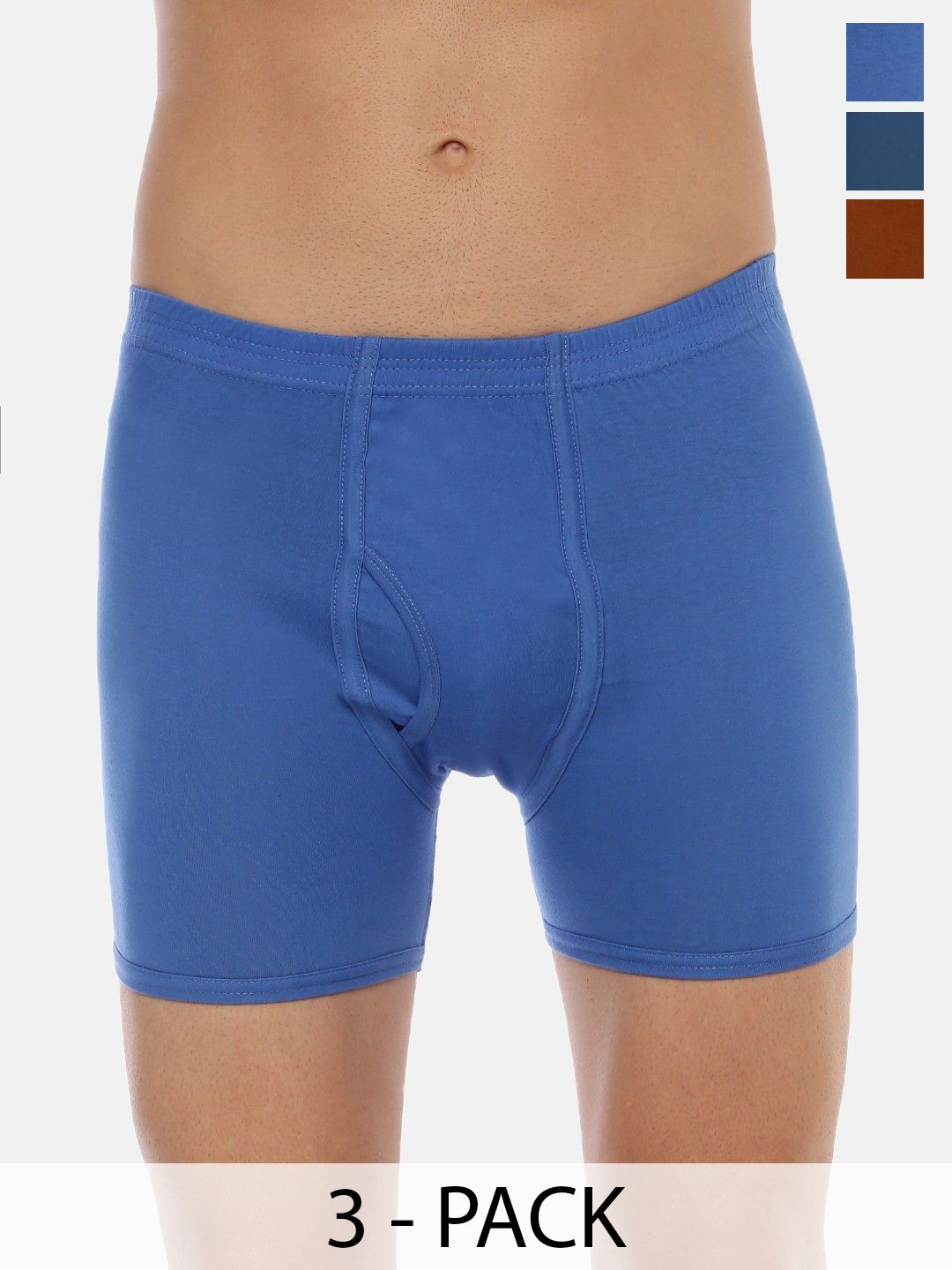 Rupa Hunk Rupa Hunk Pack Of 3 Assorted Skin-Friendly Trunks  Hunk-Plain-Drawer-IE-3