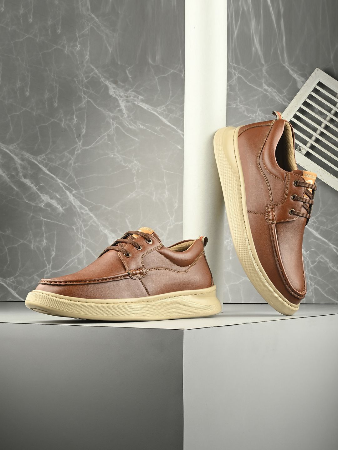 SPYKAR Men Colourblocked PU Slip-On Round Toe Sneakers