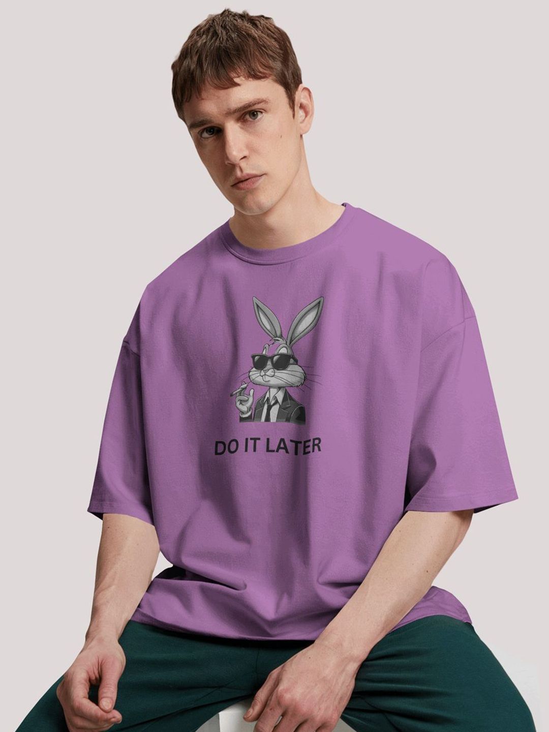 Adrunaline Fit Men Typography Printed Raw Edge T-shirt
