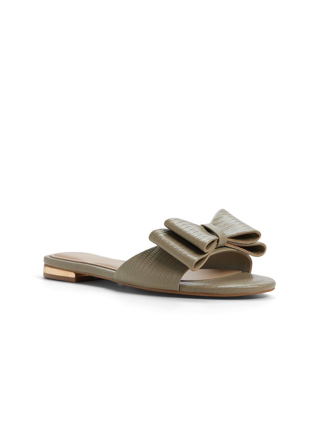 ALDO ALDO Women Textured Open Toe Flats With Bows