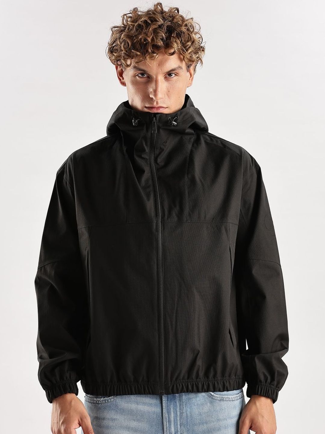 Calvin Klein Jeans Hooded Open Front Jacket