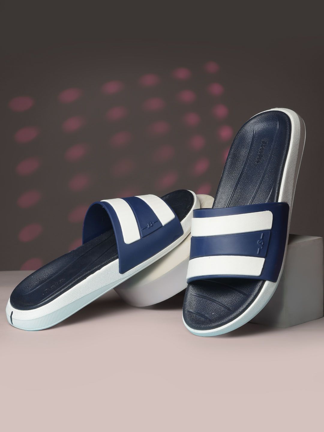 Bata Men Striped Durable Slip-On Sliders