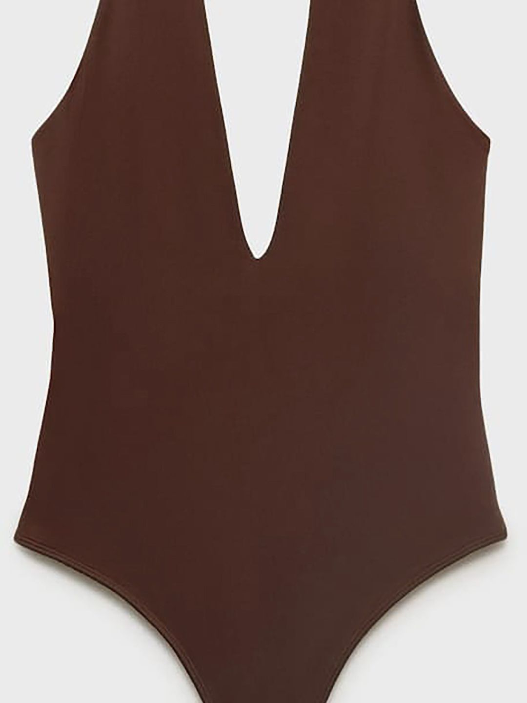 Halter Neck Backless Low-Cut Bodysuit