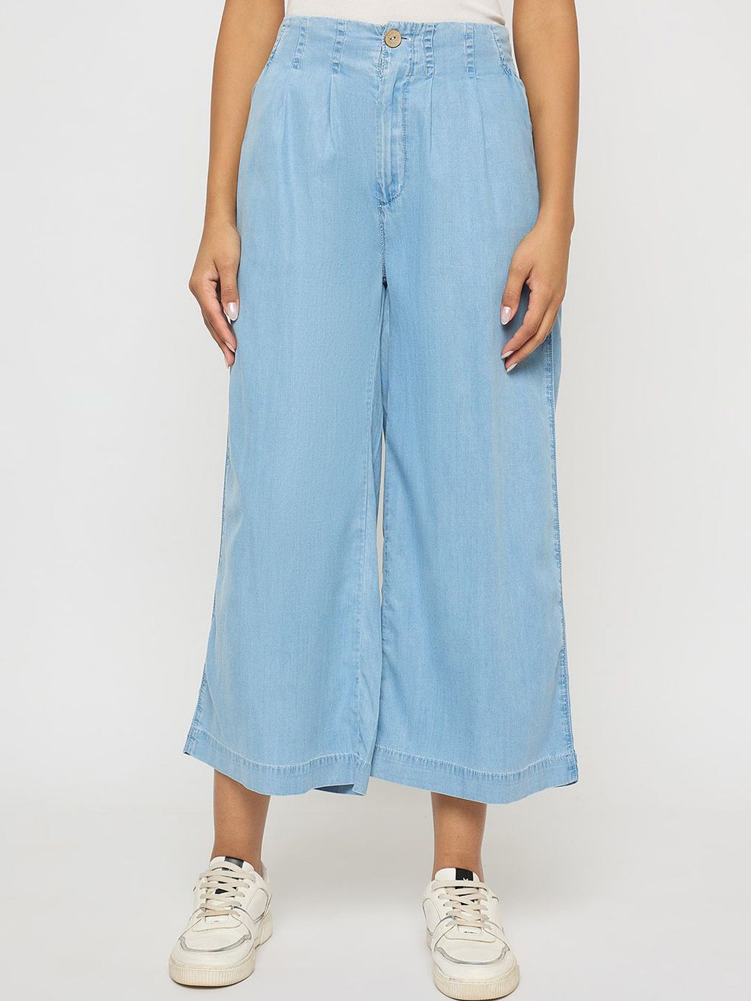 Madame Women Baggy Mid-Rise Cropped Jeans