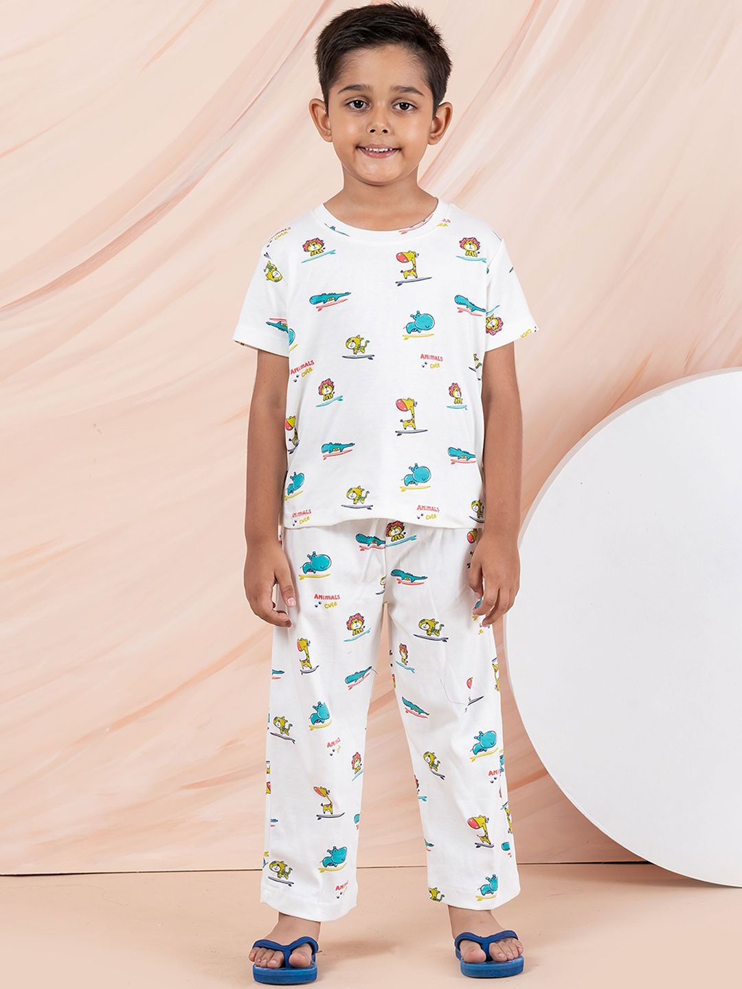 Taatoom Boys Pure Cotton Printed Night suit