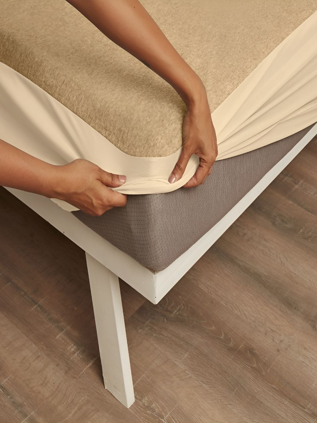 wakefit wakefit Cream-Coloured Terry Breathable Mattress Protector