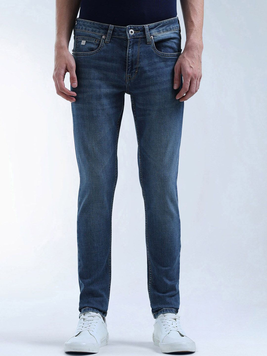 Flying Machine Men Skinny Fit Mid-Rise Light Fade Jeans