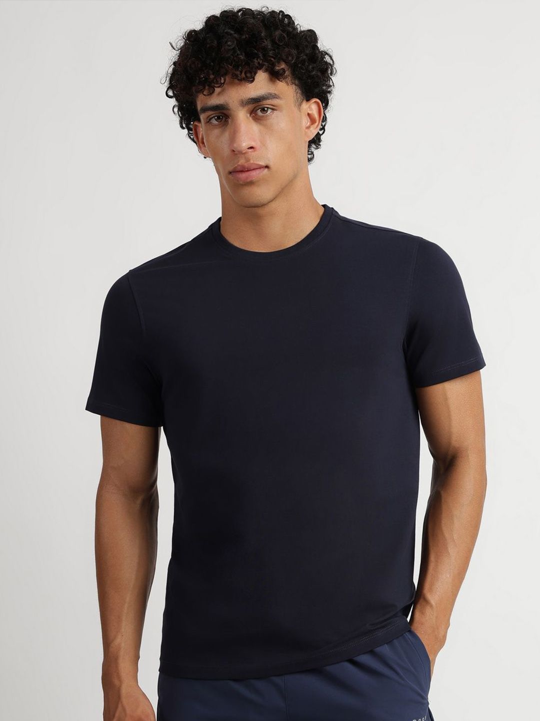 Reebok Brand Logo Printed Round Neck Short Sleeves Cotton T-Shirt