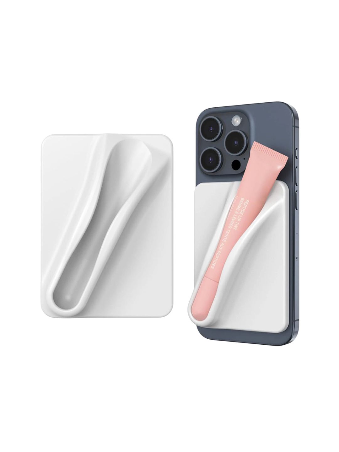 CASE CREATION Solid Soft Silicone Mobile Back Case Lip Balm Holder