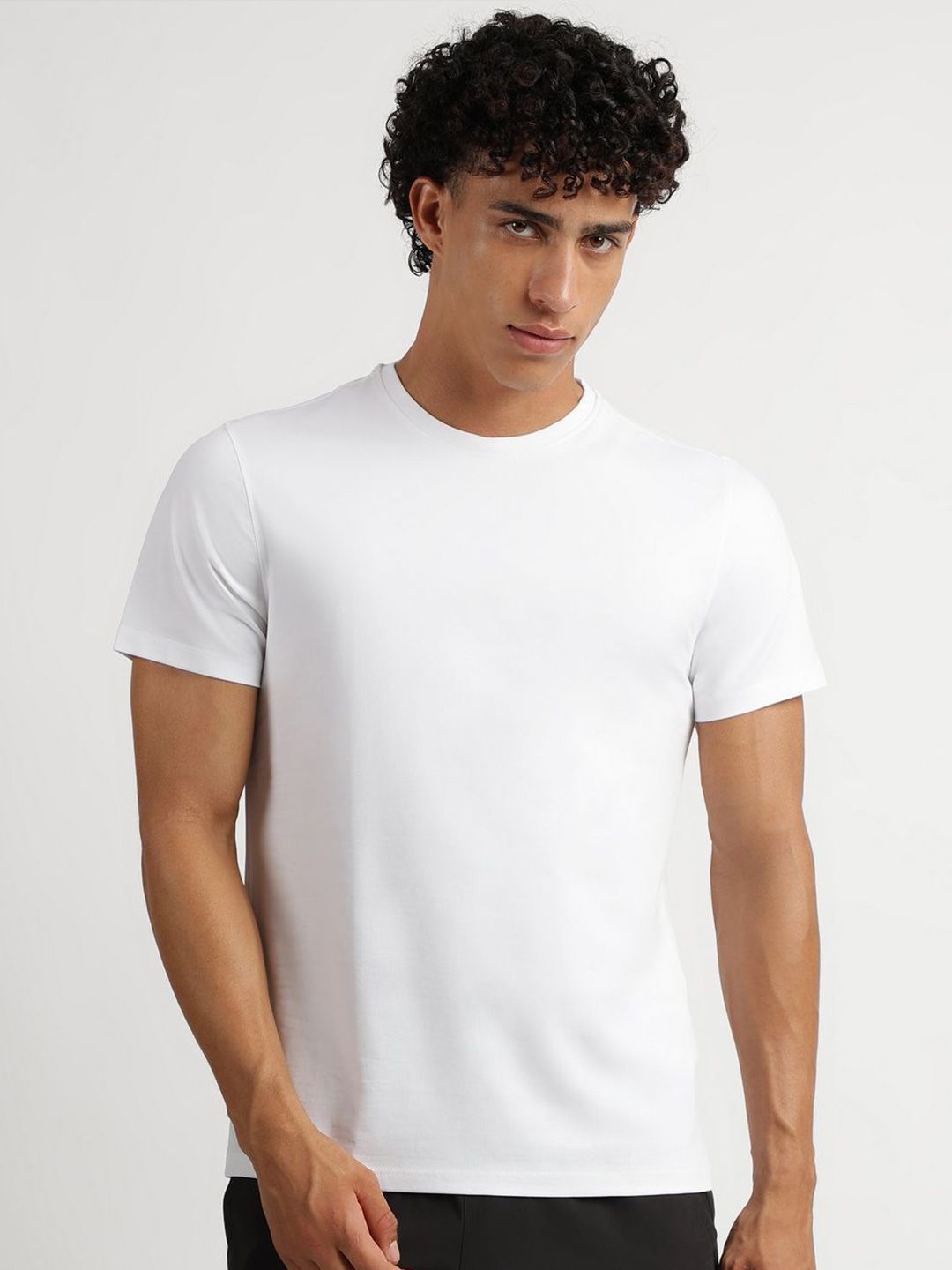 Reebok Brand Logo Printed Round Neck Short Sleeves Pure Cotton T-Shirt