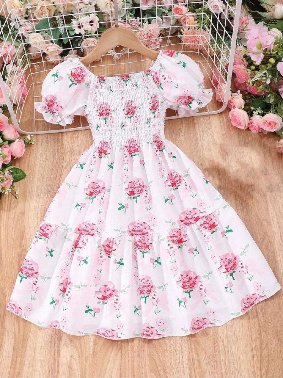 baesd girls floral printed ruffled satin maxi dress reviews Price History of BAESD Girls Floral Printed Ruffled Satin Maxi Dress (9-10Y) by Myntra from Myntra 111_14476970