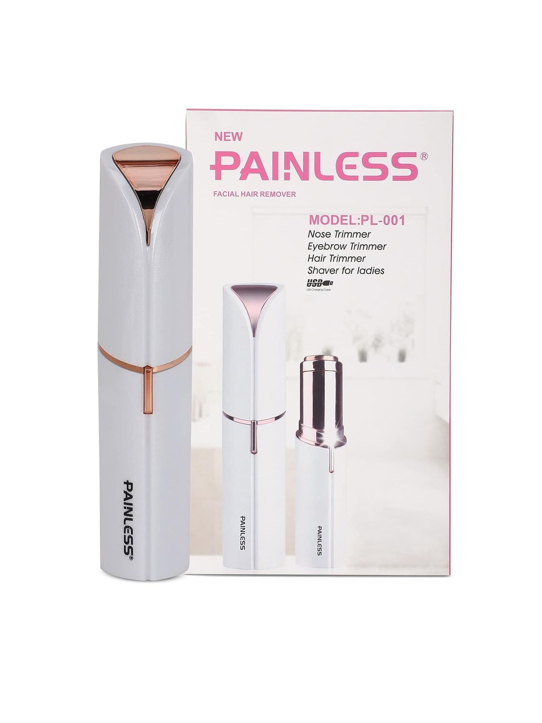 PAINLESS Hair Removal Shaver - White