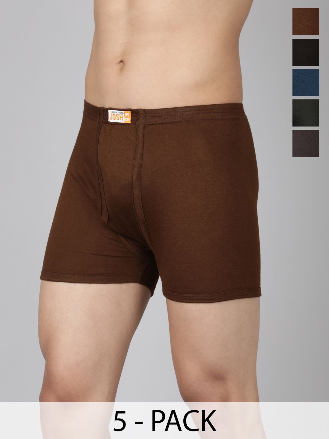 Dixcy Scott Josh Men Pack of 5 Breathable Cotton With Elastic For Sweat Absorption Trunk