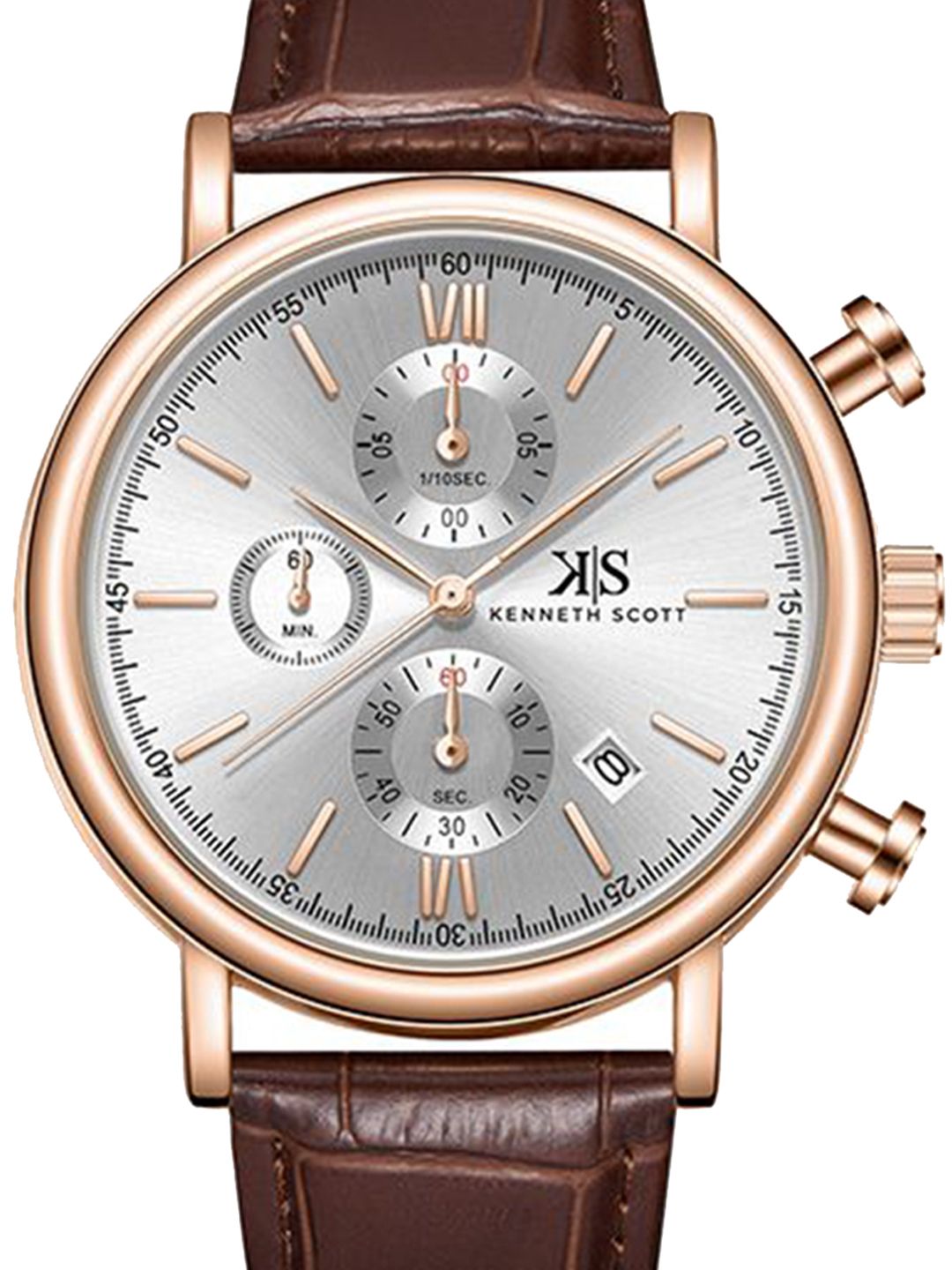 Buy KENNETH SCOTT Men Dial & Leather Straps Analogue Multi