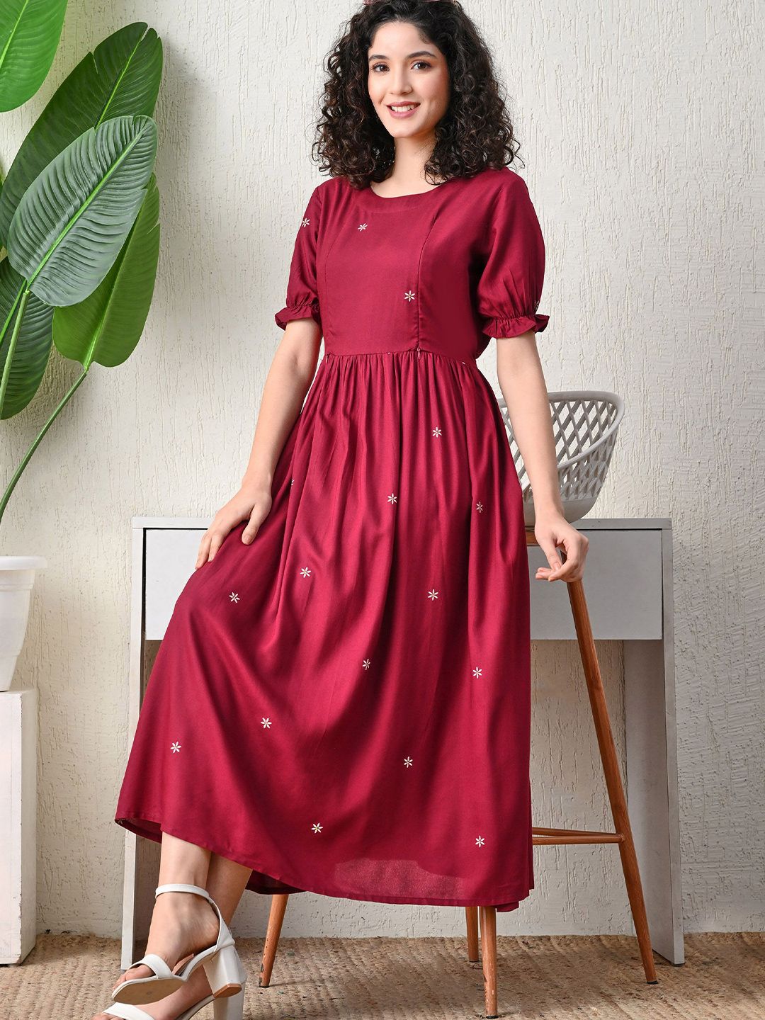 slim fit dress slacks Mid-Cut Dress Rosa